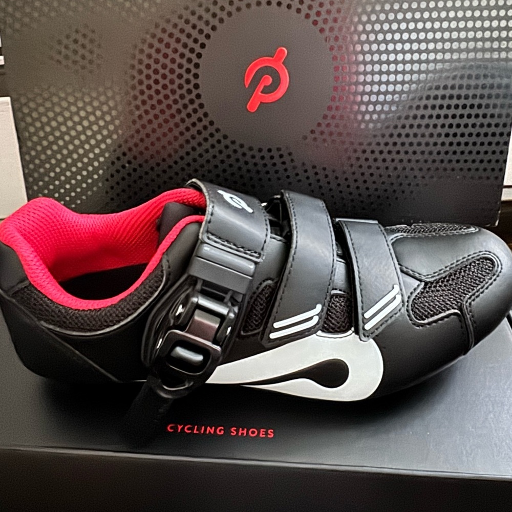 Peloton Black and Red Cycling Shoes